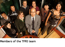 Members of the Terry Fox Research Institute team 