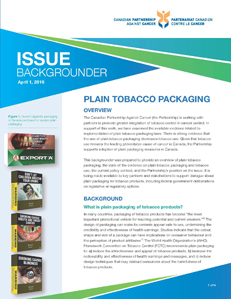 Plain tobacco packaging backgrounder document