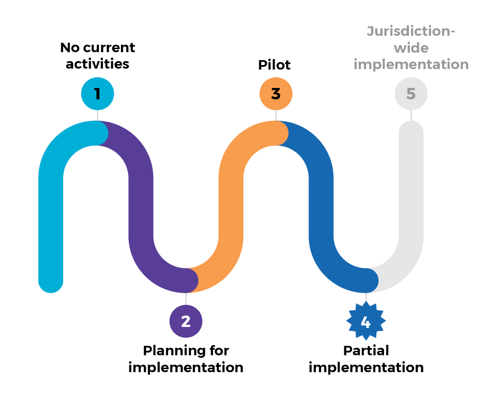 The level of implementation is Level 4 partial implementation