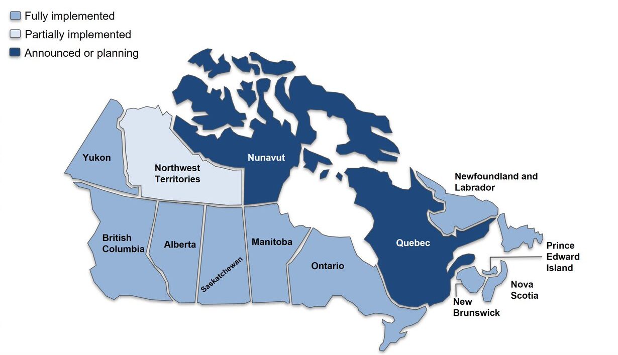Colorectal Screening Map of Canada