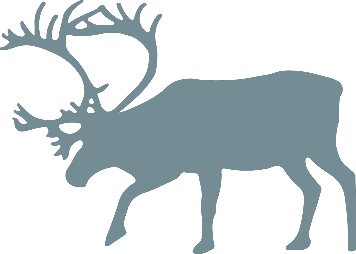 Graphic of a grey moose 